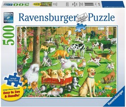 Ravensburger At The Dog Park Large Format 500 PC Jigsaw Puzzle New - $25.73