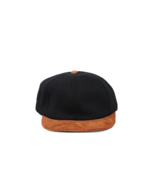 NOS Vintage 90s Streetwear Youth Blank Suede Wool Short Brim Strapback H... - $654.92 MXN