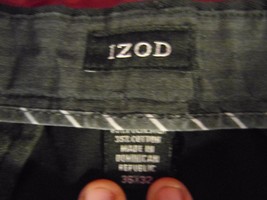 MENS IZOD DRESS SLACKS PANTS GOLF CASUAL ZIPPER IS STUCK IN UP POSITION ... - $19.43