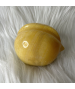 Polished Alabaster Stone Lemon Faux Fruit Tropical Citrus Decorative, 3&quot;x2&quot; - €24,23 EUR