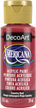 Americana Acrylic Paint 2oz Country Red   Opaque - $6.36