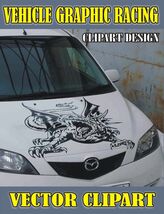 Dragon clipart for wall decoration | Files for cutting and printing |, CDR - $11.69