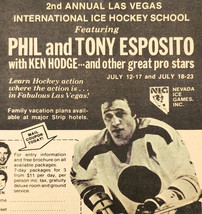 1976 2nd Annual Las Vegas Hockey School Advertisement Phil Esposito NIC ... - $29.99