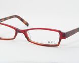 OGI A7107 286 TRANSPARENT RED / BROWN DEMI EYEGLASSES FRAME 7107 49-15-1... - $74.25