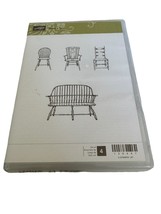 Stampin Up Clear Mount Rubber Stamp Set Have a Seat Wooden Chair Bench Furniture - £6.29 GBP