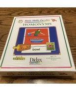Basic Skills Homonyms Self-Matching Puzzles Didax Hands On Phonics NEW - $25.69 CAD
