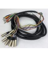 16&#39; 8 x XLR 3 pin Male Jack to 8 x 1/4&quot; 6.35mm Mono Male Plug Microphone... - $874.17 MXN
