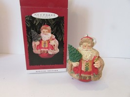 Hallmark Keepsake Ornament 1996 Evergreen Santa Special Edition Signed Mib - £5.41 GBP