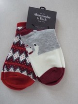 ABERCROMBIE &amp; FITCH Women&#39;s Girl&#39;s 2 Pairs Casual No Show Socks New  - $10.88