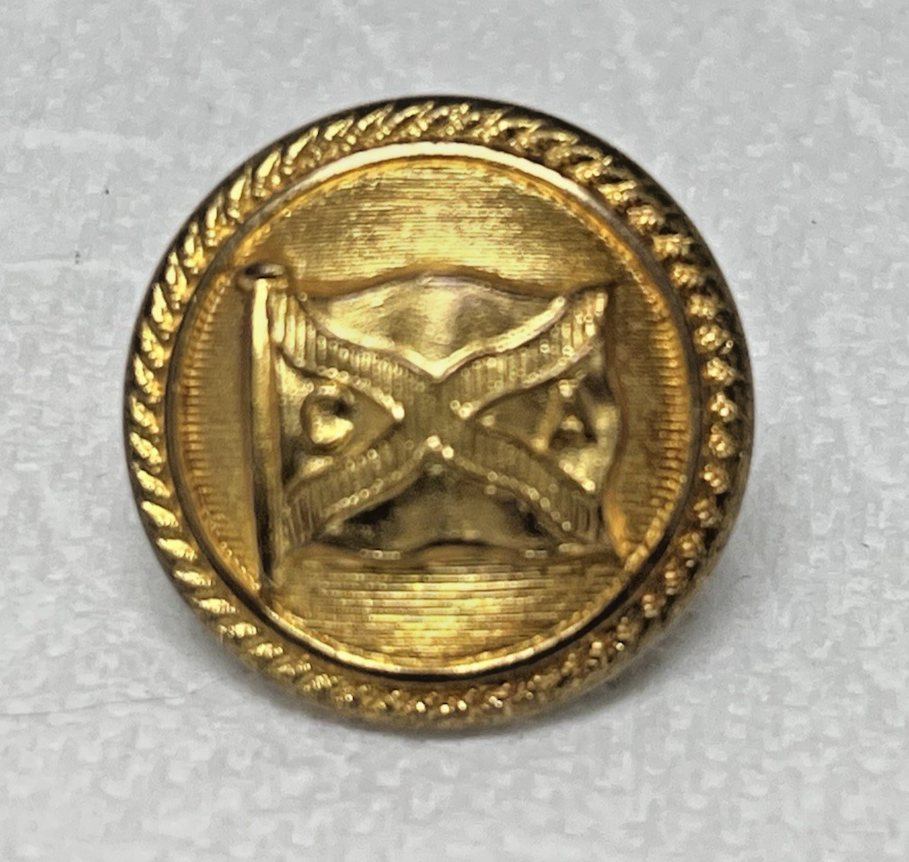 Vintage Round Metal Button Canadian-Australian Royal Mail Steam Ship Com... - $22.28
