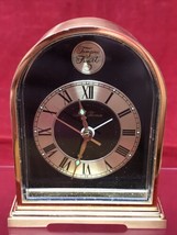 VTG Seth Thomas Brass Desk Table Mantle Quartz Clock #0463 Tempus Fugit ... - $89.05