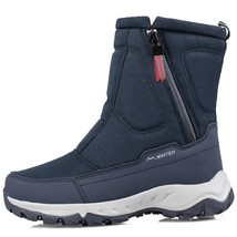 Women Boots Snowboots Winter Platform Shoes Couple Snow Boots Ankle Canvas Plush - £47.51 GBP