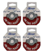 Chicago Die Casting 250A5 Single V Grooved Pulley, 2-1/2&quot; D x 1/2&quot; Bore ... - $19.79