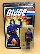 GI Joe Action Figure Cobra Commander 3.75&quot; ReAction Figure Super7 Damaged Card - £13.11 GBP