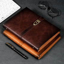 160Page Genuine Leather Vintage Journal A5 Notebook Lined Paper Refillable Diary - £27.17 GBP