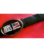 BIDEN STEALS 2020 ELECTION TRUMP 2020 Epoxy Belt Buckle &amp; Black Belt - $464.94 MXN