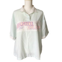 Vintage 1988 Esleep Night Shirt Size L Crew Short Sleeve Graphic 80s Retro - £28.78 GBP
