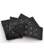 FOUR New Bra Extenders~Basic BLACK~2 X 3 Hooks~Set of 4~Sealed~BRAND NEW - £5.37 GBP