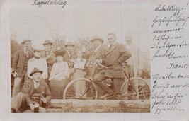 Rappetschlag Austria~Group Of PEOPLE-BICYCLE~1901 Real Photo Postcard - £14.37 GBP