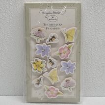 Hallmark Marjolein Bastin Set of 12 Thumbtacks Bees Butterflies Flowers ... - $10.79