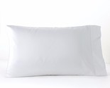 Sferra Matteo White King Pillowcases Solid 100% Cotton Sateen 310TC Ital... - £66.84 GBP