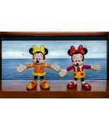 Vintage Disney Applause Minnie Mouse 2&quot; Bendable Posable Figures Set Of 2 - $16.95