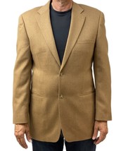 TASSO ELBA FOR MACYS CAMEL HAIR MENS SPORT COAT BLAZER JACKET  40L  2 Bu... - $66.83
