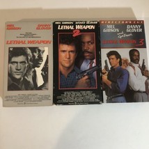 Lethal Weapon Lot Of 3 VHS Tape Mel Gibson Danny Glover S1A - £7.89 GBP