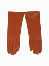 SermONEta Womens Leather Gloves 3044B Gloves Brown 8 - $103.26