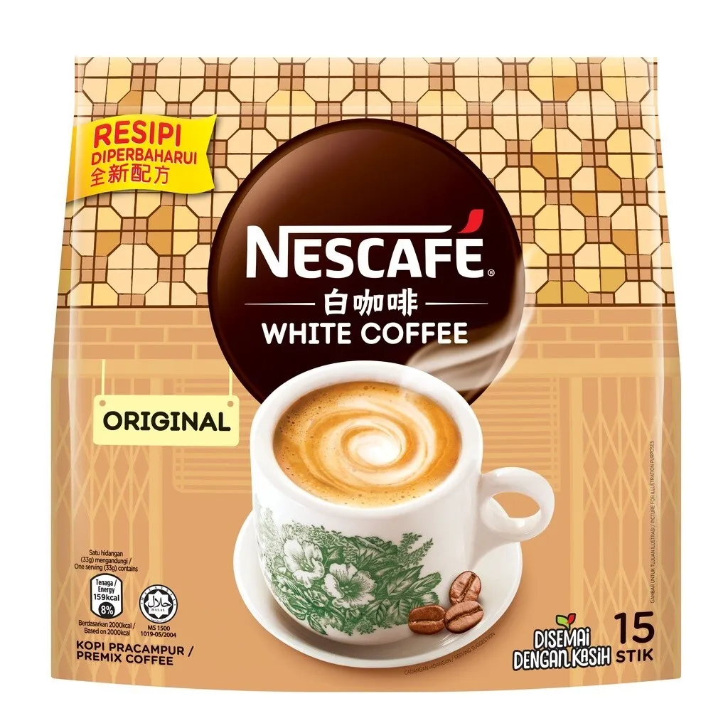 Nescafe White Coffee Original 4 Packs x 15 sticks - Malaysia Coffee DHL ... - $88.80