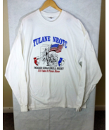 Tulane NROTC Long Sleeve Tshirt sz XL University Army/Firefighters Drill Meet - $14.01