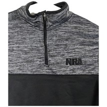 Mens NRA Sweatshirt Size XL 1/4 Zip Fleece Lined Pullover Gray Heather B... - $38.58