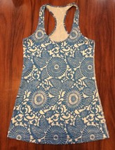 Lululemon Blue White Beachy Floral White Porcelaine Cool Racerback Tank ... - $11.01