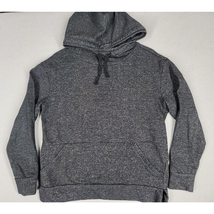 Champion Hoodie Womens S Gray Black Striped High Neck Pouch Pocket Elite - £12.77 GBP