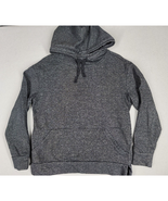 Champion Hoodie Womens S Gray Black Striped High Neck Pouch Pocket Elite - £12.20 GBP