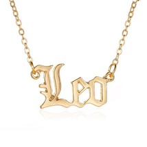 Hot Sale Personality Creative Twelve Constellations Necklace Retro English Lette - £7.98 GBP