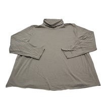 pure jill Shirt womens Tan 2X turtle neck relaxed dusty brown pima cotton soft - $28.59