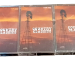 Country Classics (Cassette, 3-Tape Set) Willie Nelson Bobby Bare Etc SEA... - $6.88