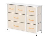 Dresser Storage Furniture Organizer Large Standing Unit, Ivory - £64.97 GBP