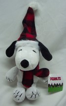 Peanuts Gang Soft Winter Snoopy W/ Hat &amp; Scarf 8&quot; Plush Stuffed Animal New - £12.84 GBP