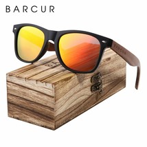 BARCUR Black Walnut Sunglasses High Quality Anti Blue Night Vision Men W... - £31.95 GBP