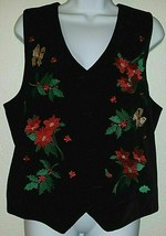 Westbound Christmas Vest with Embroidered Holly - $34.64