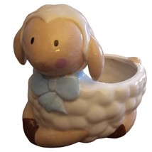 Burton &amp; BURTON Ceramic Planter Little Lamb Sheep Baby Boy Girl Nursery Decor 6&quot; - £11.24 GBP