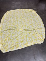 St. Marys No Iron Muslin Full Fitted Vintage Yellow Flowers Sheet Fits 54x75 - $19.78