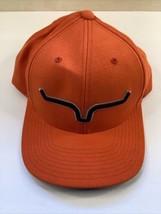 Kimes Ranch Hat Orange / Black Snap Back Embroidered Euc - $15.83