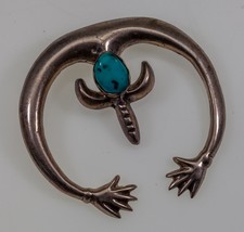 Navajo Sterling Silver &amp; Turquoise Naja Pendant 29.4gr - £232.76 GBP