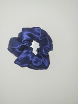 Blue Hand Made Hair Scrunchie Mulberry Silk 19 Momme Hair Ties - £7.59 GBP