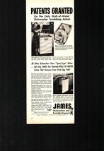 1954 James Dishwashers Portable Disposers Home Appliance Vintage Print A... - $24.11