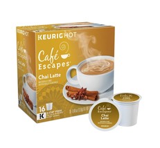Cafe Escapes Chai Latte 16 to 96 Count Keurig K cup Pods Pick Any Quantity - $21.89+