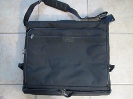 Vintage Hartmann Black Nylon Leather Trim Garment Wardrobe Bag Suiter - $840.65 MXN